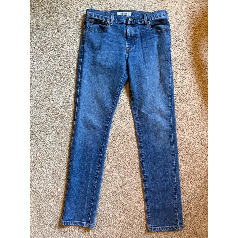 Tommy‎ Jeans Womens Slim Fit Medium Wash Denim Jeans size 33W 32L